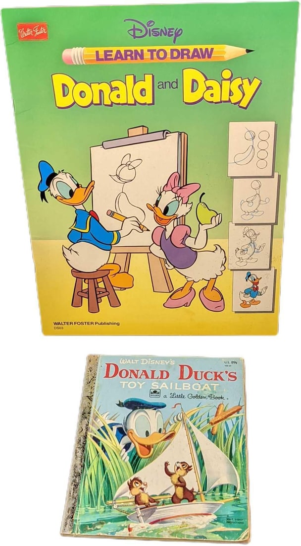 Disney Little Golden Book & Learn To Draw Donald & Daisy (1 of 6)