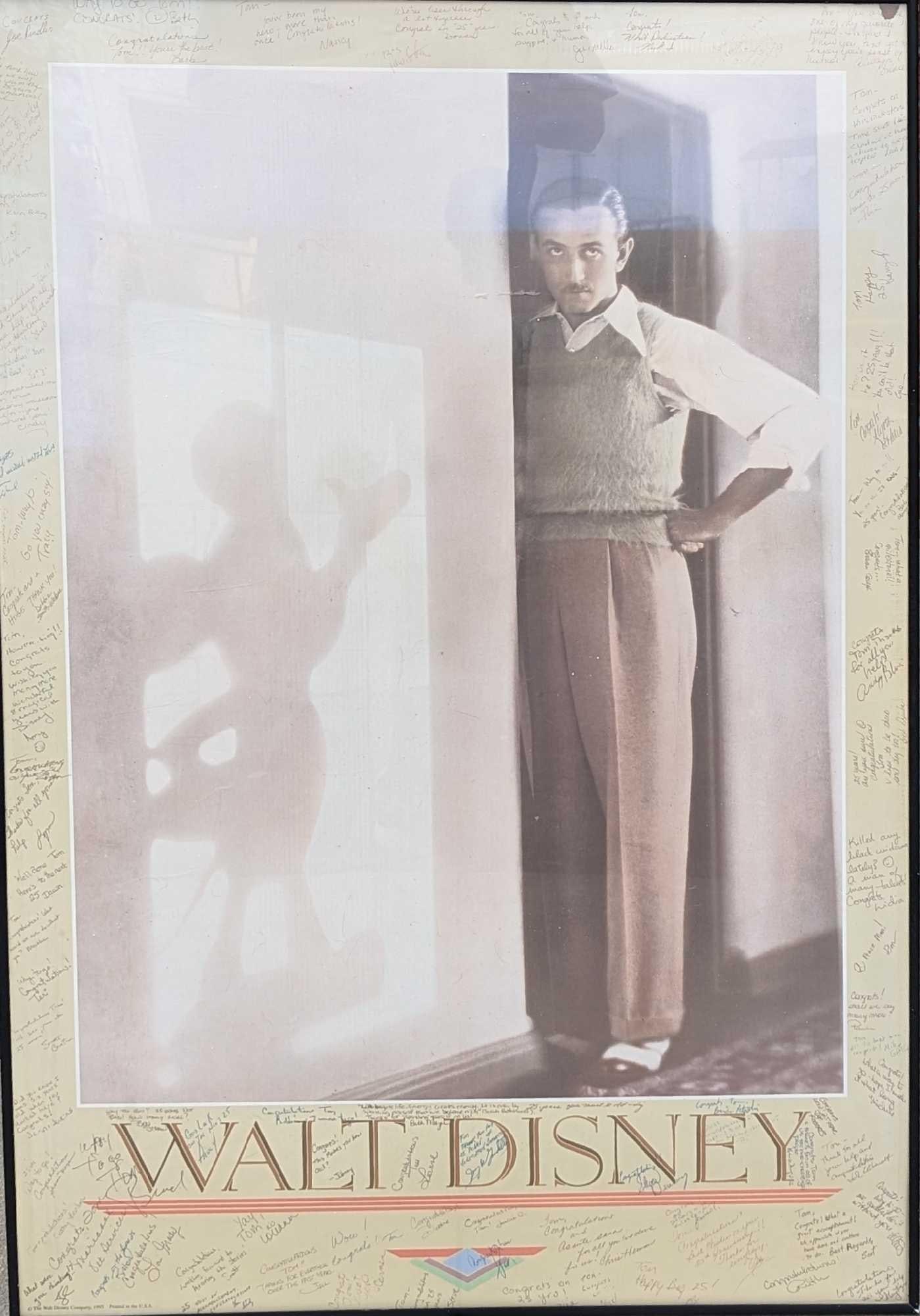 Disney Cast Member Signed Walt Disney Poster (1 of 6)