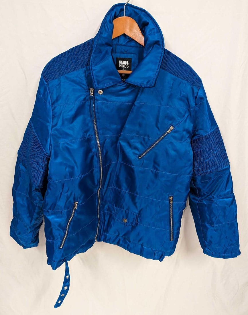 Rebel Minds Mens XL Blue Motorcycle Style Jacket (1 of 3)