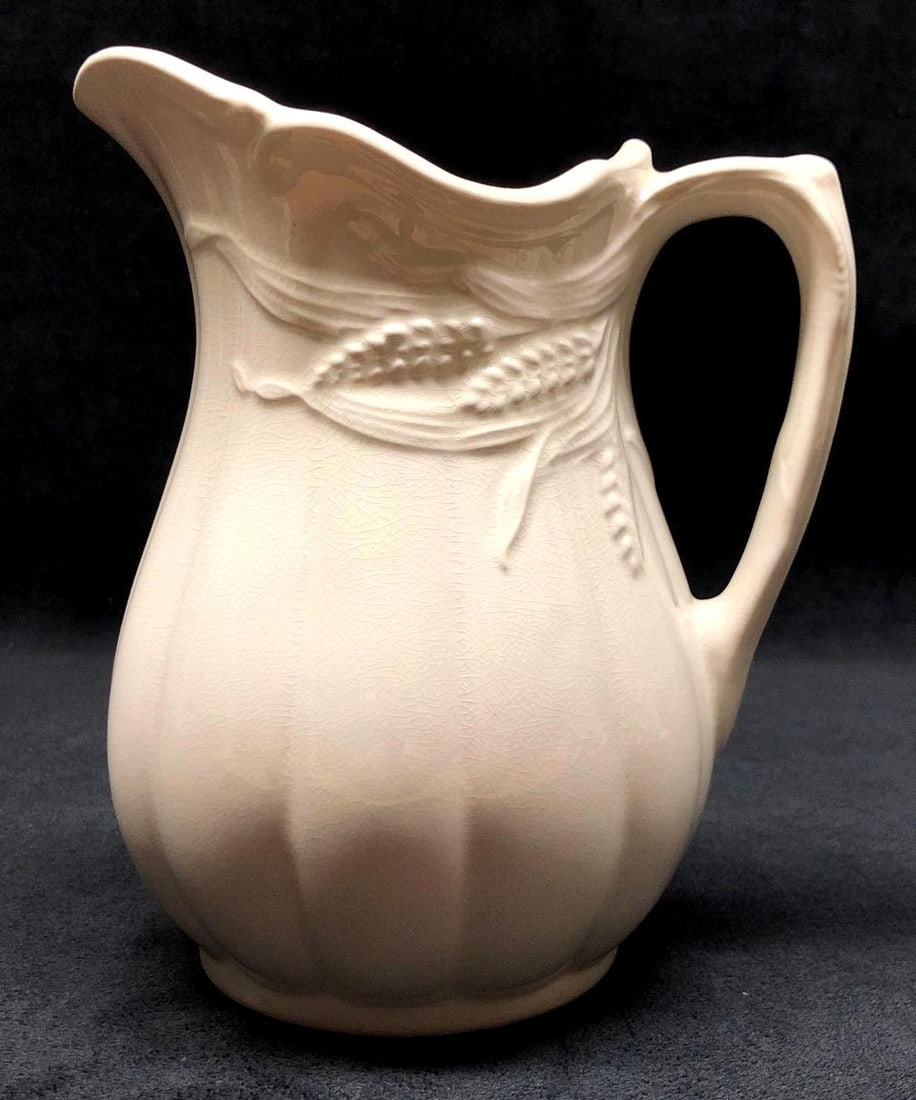Antique Ironstone Royal Crownford Wheat Pitcher (1 of 7)