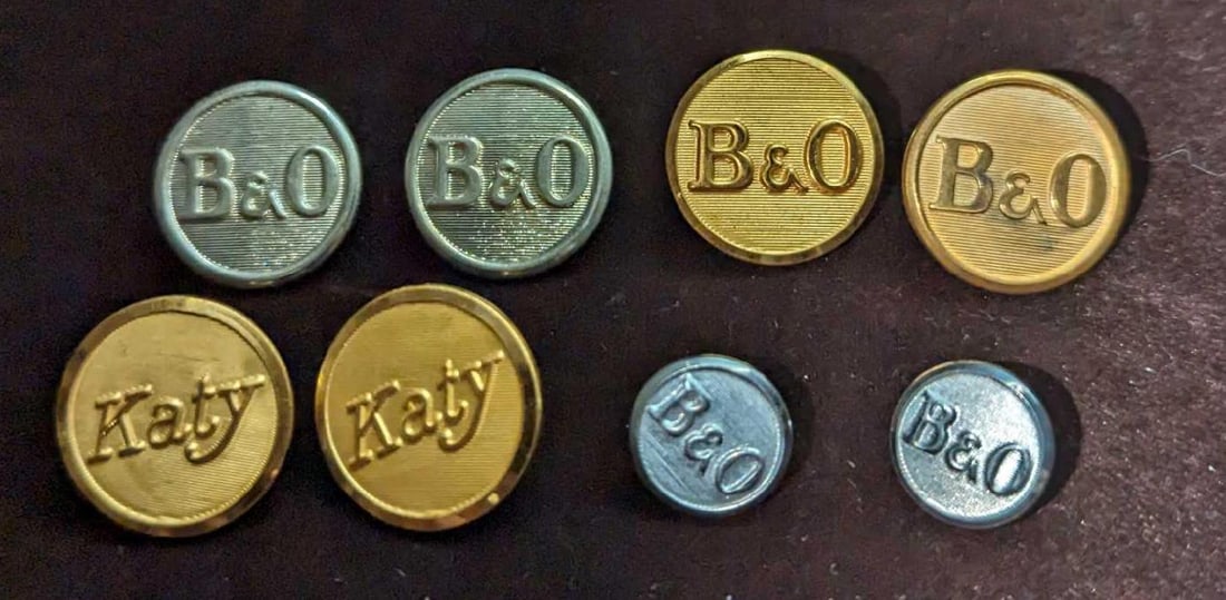 Baltimore & Ohio & Katy Railroad Uniform Buttons (1 of 10)