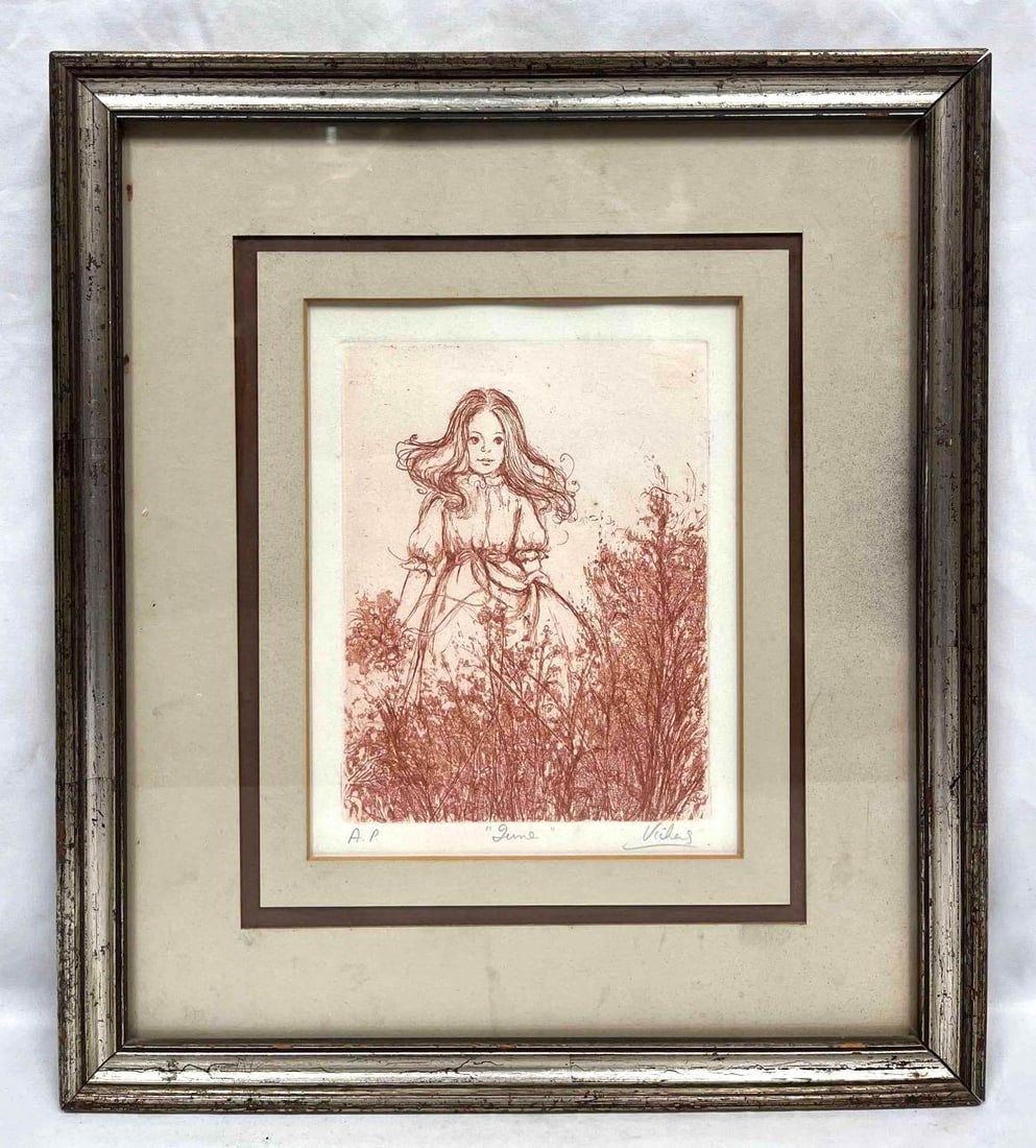 Framed Artist Proof "June" Signed Vichas (1 of 9)
