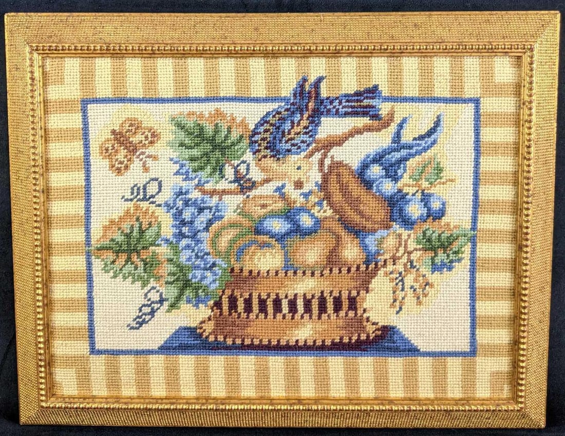 Vintage Needlepoint Folk Art (1 of 5)