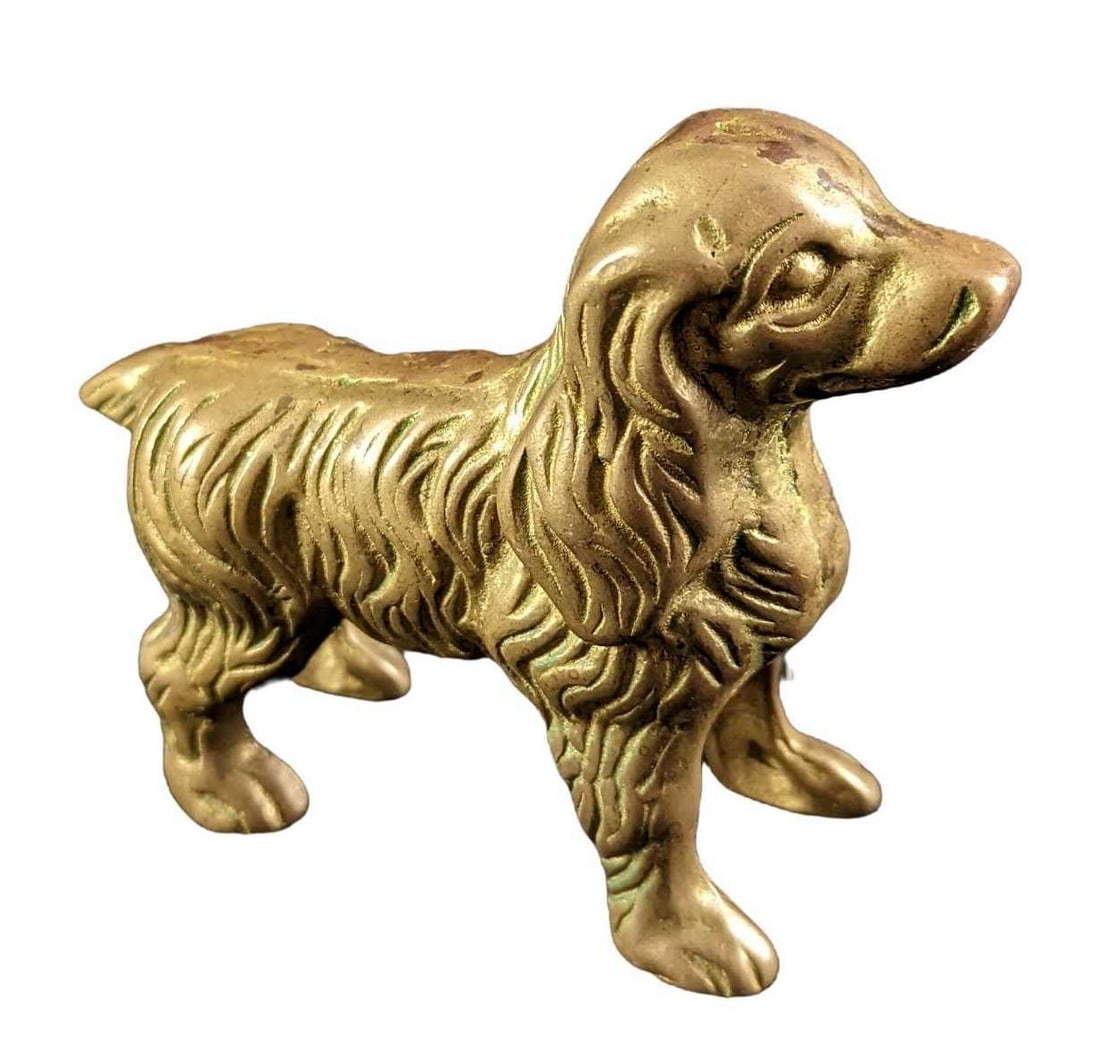 Vintage (Hollow) Brass Cocker Spaniel Dog Figurine (1 of 7)