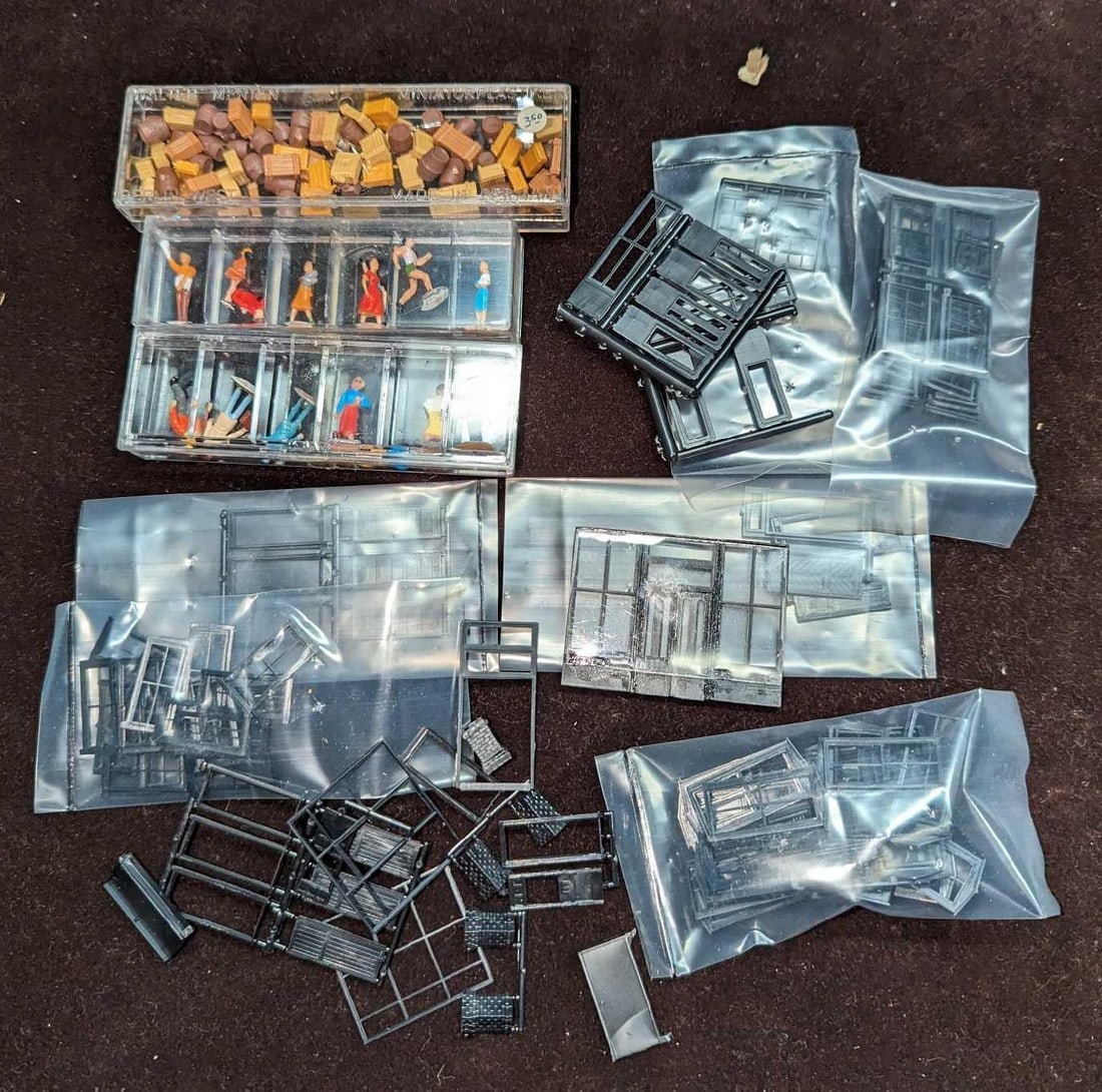 Model Train People Figurines, Doors, Windows & Background Props (1 of 5)