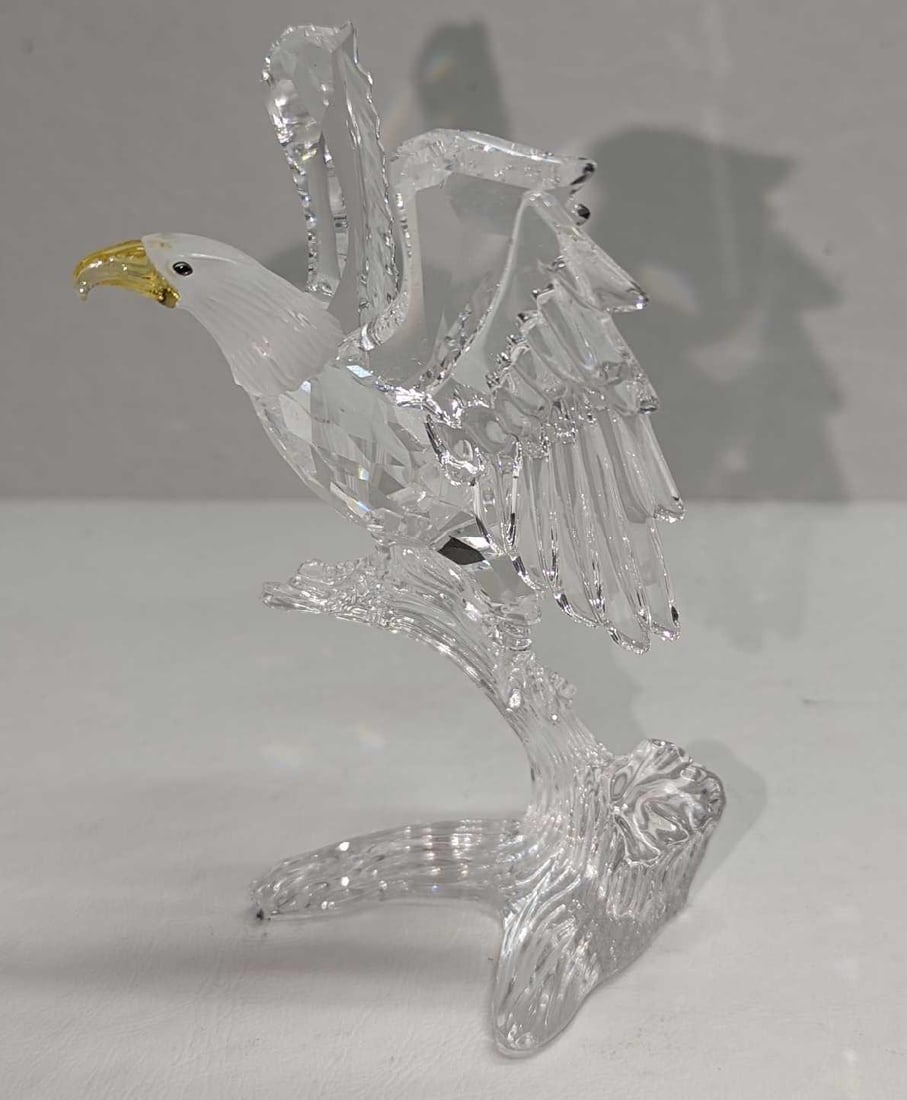 Swarovski Crystal Figurine Bald Eagle On Branch 248003 (1 of 9)