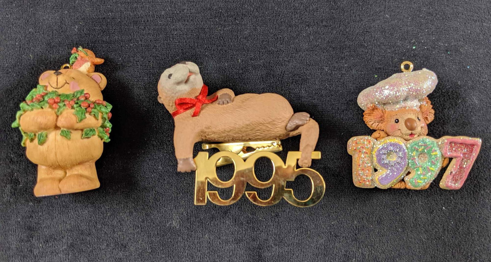 Set Of Three Cute Animal Ornaments Retired (1 of 6)