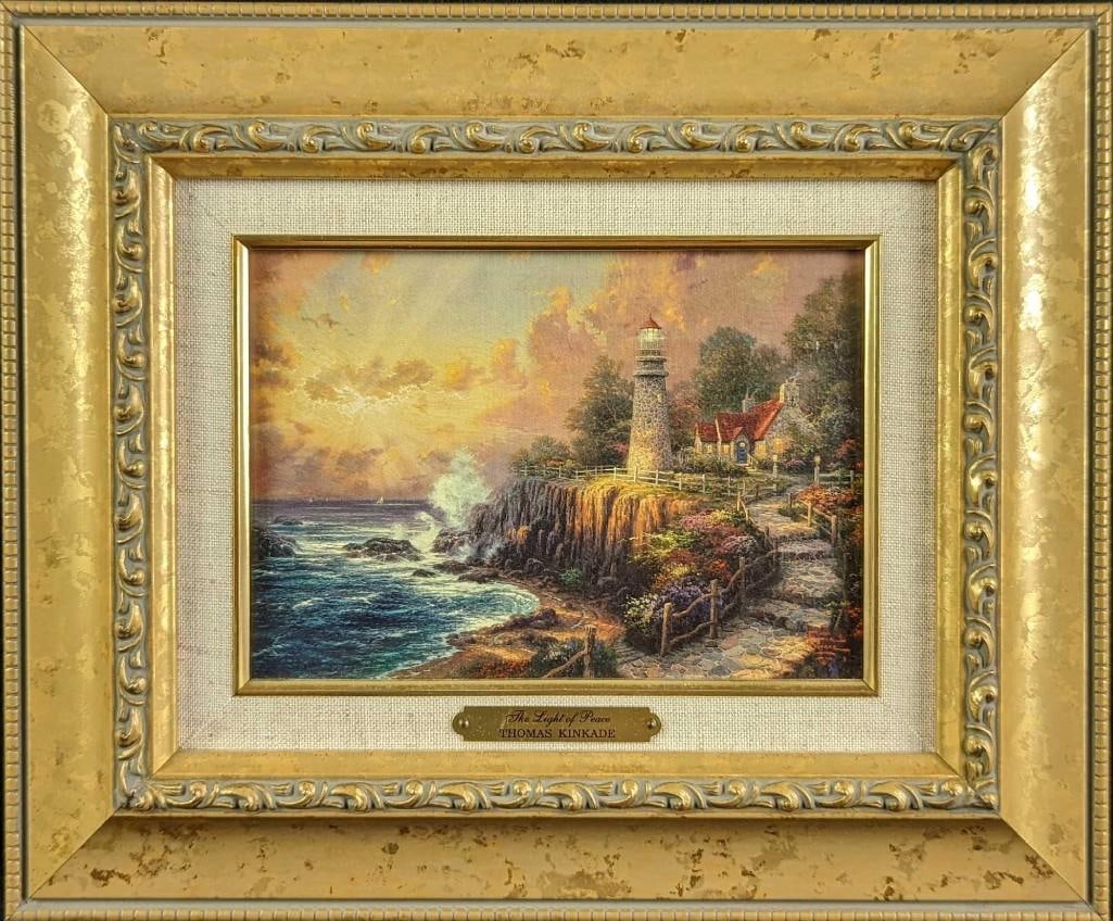 Framed Mini Thomas Kinkade The Light Of Peace (1 of 6)