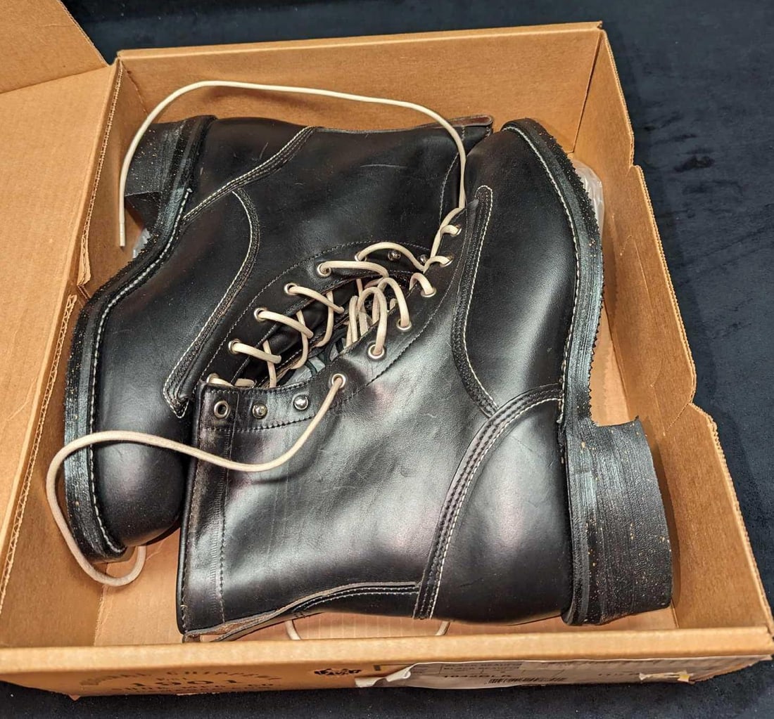 Original Chippewa Black Beaufort Leather Men's Boots 11 1/2 (1 of 6)