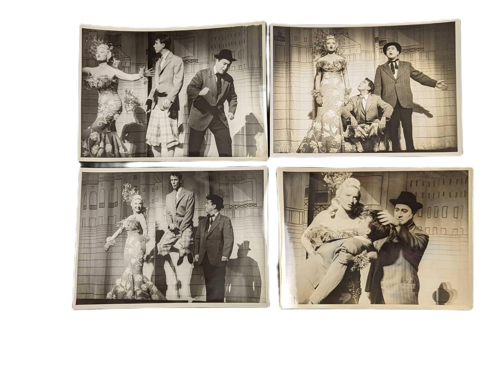 Four Vintage Dagmar Stage Photos: Here are four black and white photos of Virginia Ruth "Jennie" Lewis (November 29, 1921 – October 9, 2001), known professionally as Dagmar, who was an American actress, model, and television