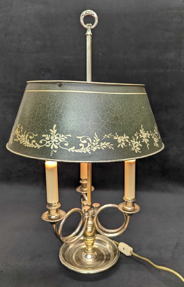 Vintage French Bouillotte Style Table Lamp (1 of 9)