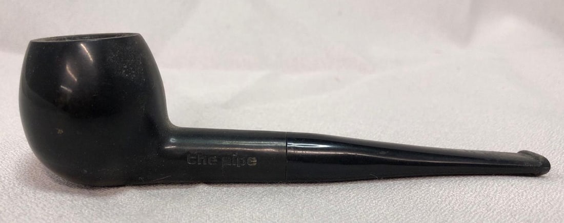 Vintage "The Pipe" Black Billiard Estate Tobacco Pipe (1 of 6)