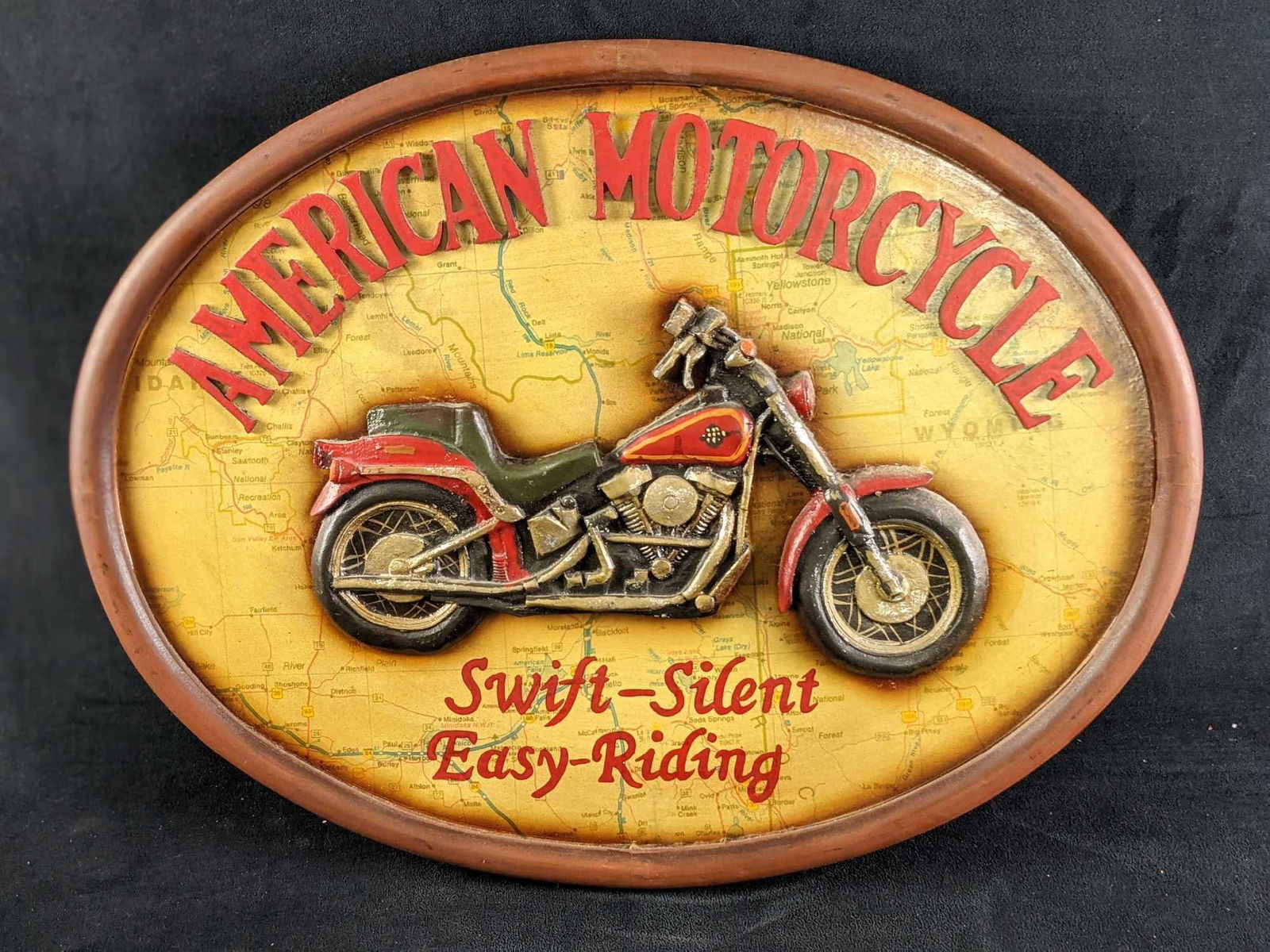American Motorcycle 3D Wall Hanging Wood Sign Harley Davidson (1 of 4)