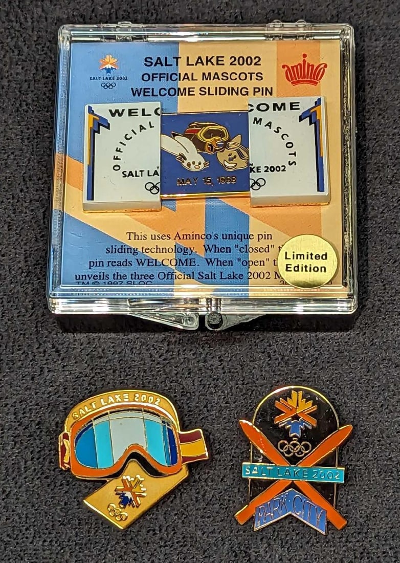 3 2002 Salt Lake City Winter Olympics Pins (1 of 6)