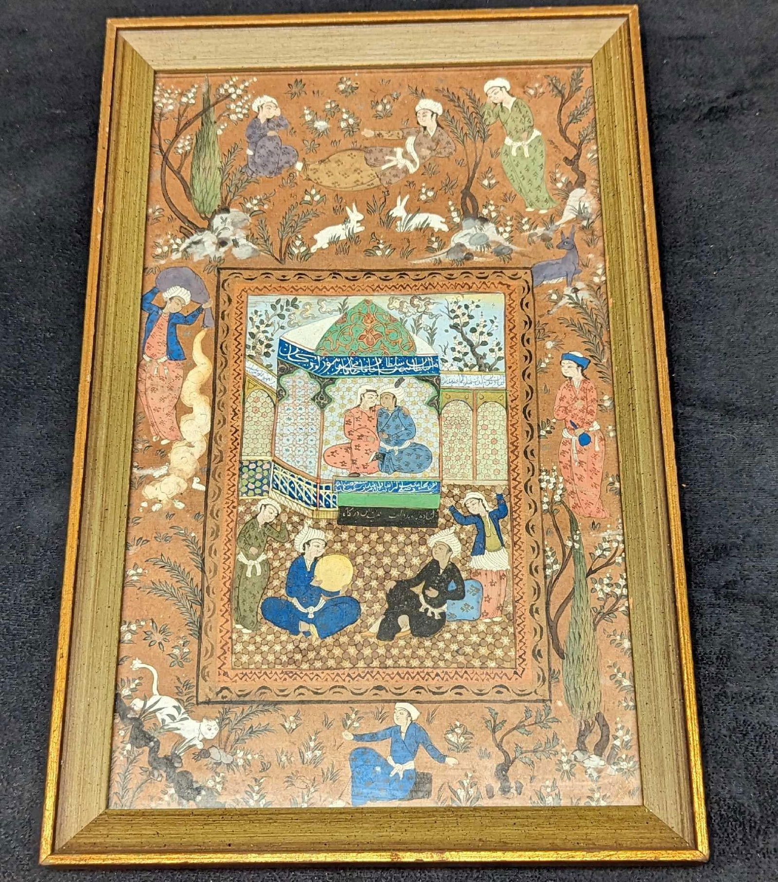 Vintage Persian Style Oil Painting On Board (1 of 6)