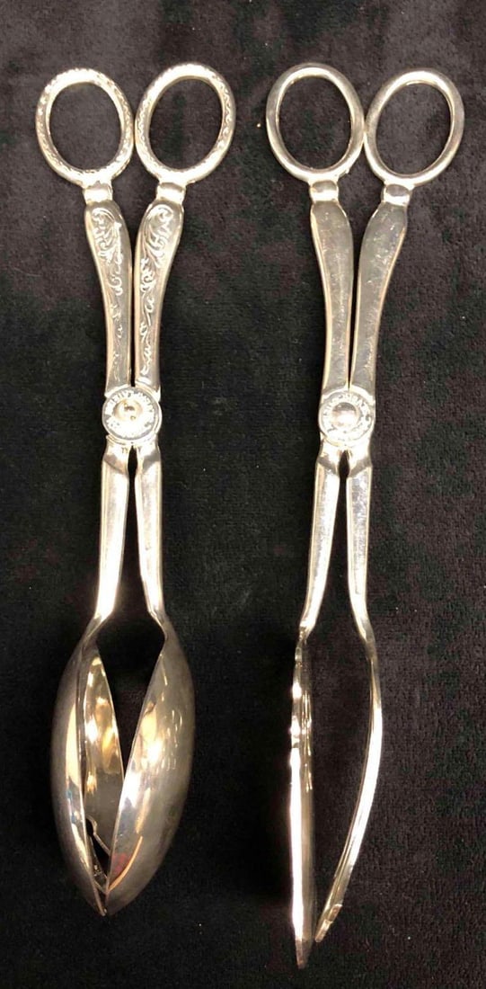 Two Vintage Silverplated Leonard Serving Silverware Pair (1 of 10)