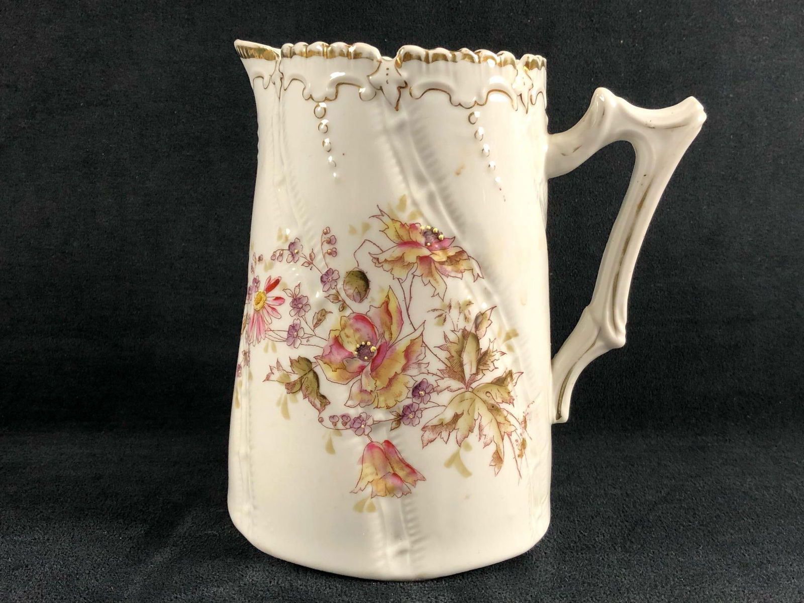Antique West Germany Hand painted flower Pitcher (1 of 10)