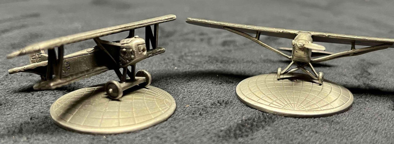 Two 1987 Discontinued Franklin Mint Pewter Aircraft Figurines Piper Cub & Fokker D Vii (1 of 11)