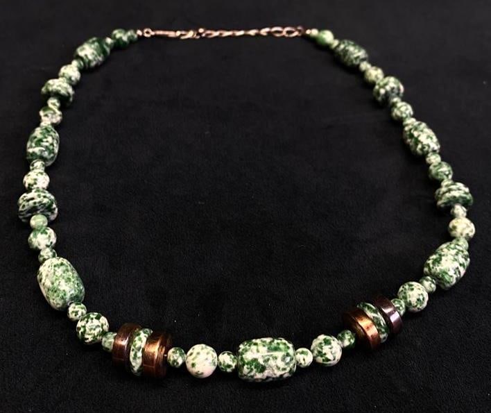 Tree Agate Sterling Necklace: DETAILS: Metal - 925 Sterling Silver Color - silver, green Tested - Yes