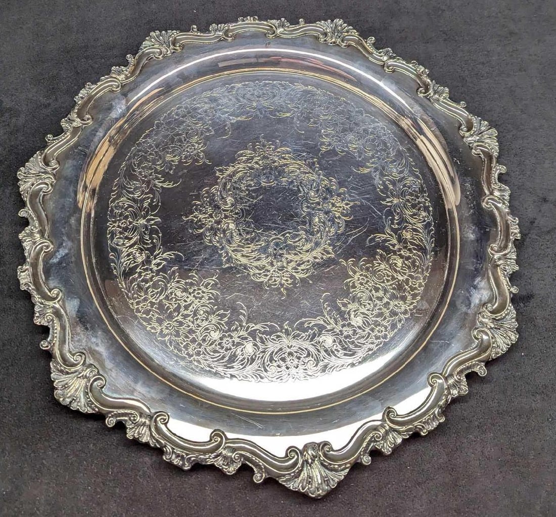 Vintage Wilcox Silver Plated Essex Manor Tray 2872 (1 of 6)