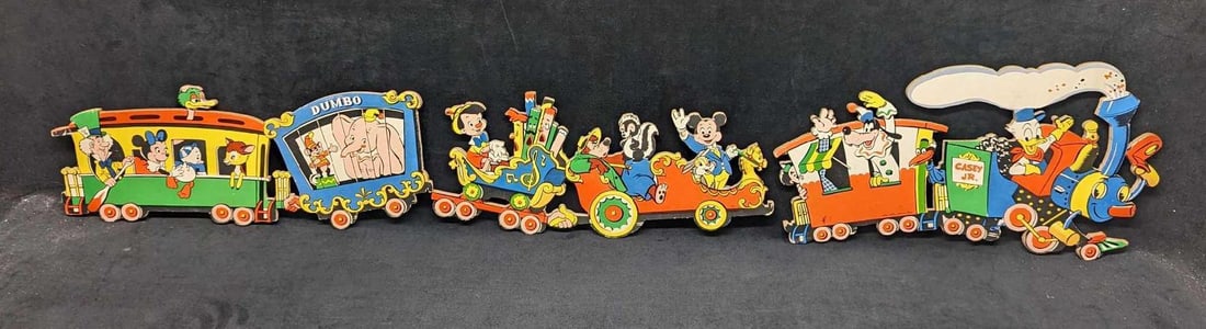 Vintage Disney Casey Jr. Train Cardboard Wall Art A (1 of 7)