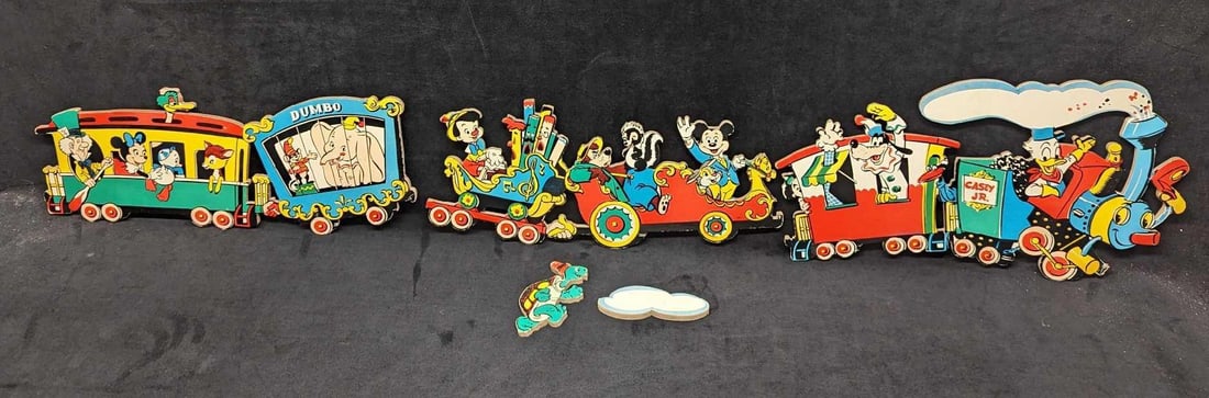 Vintage Disney Casey Jr. Train Cardboard Wall Art B (1 of 9)