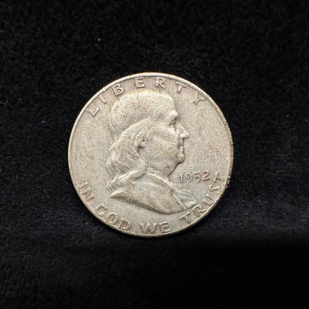 1952 D Franklin Silver Half Dollar (1 of 2)