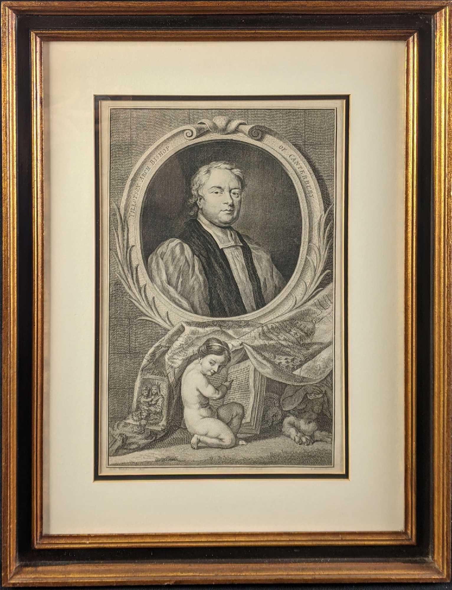 Framed Engraving John Tillotson Archbishop of Canterbury (1 of 3)