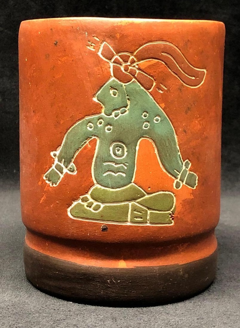 Vintage Mexican Pottery - Aztec Priest Terracotta (1 of 6)