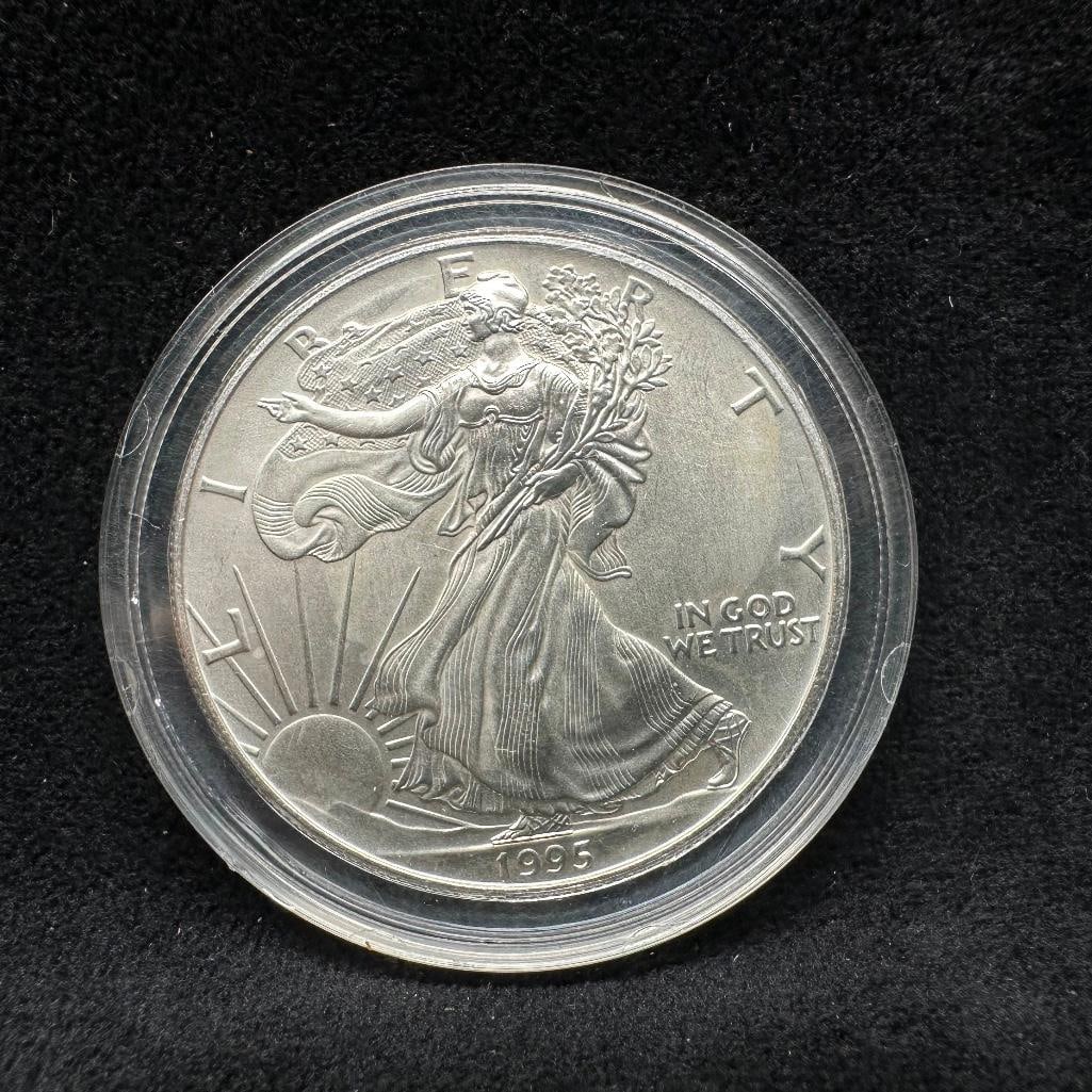 .999 Silver US Mint 1995 Silver Eagle (1 of 2)