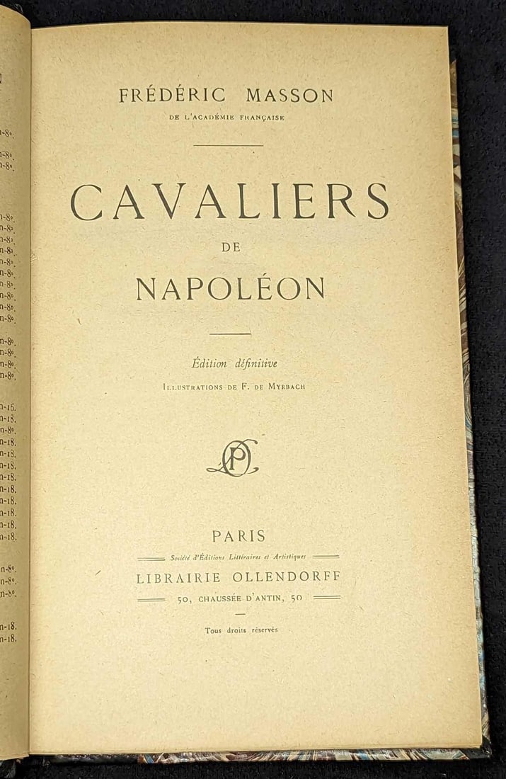 Frederic Masson Cavaliers De Napoleon Hardcover Book (1 of 7)