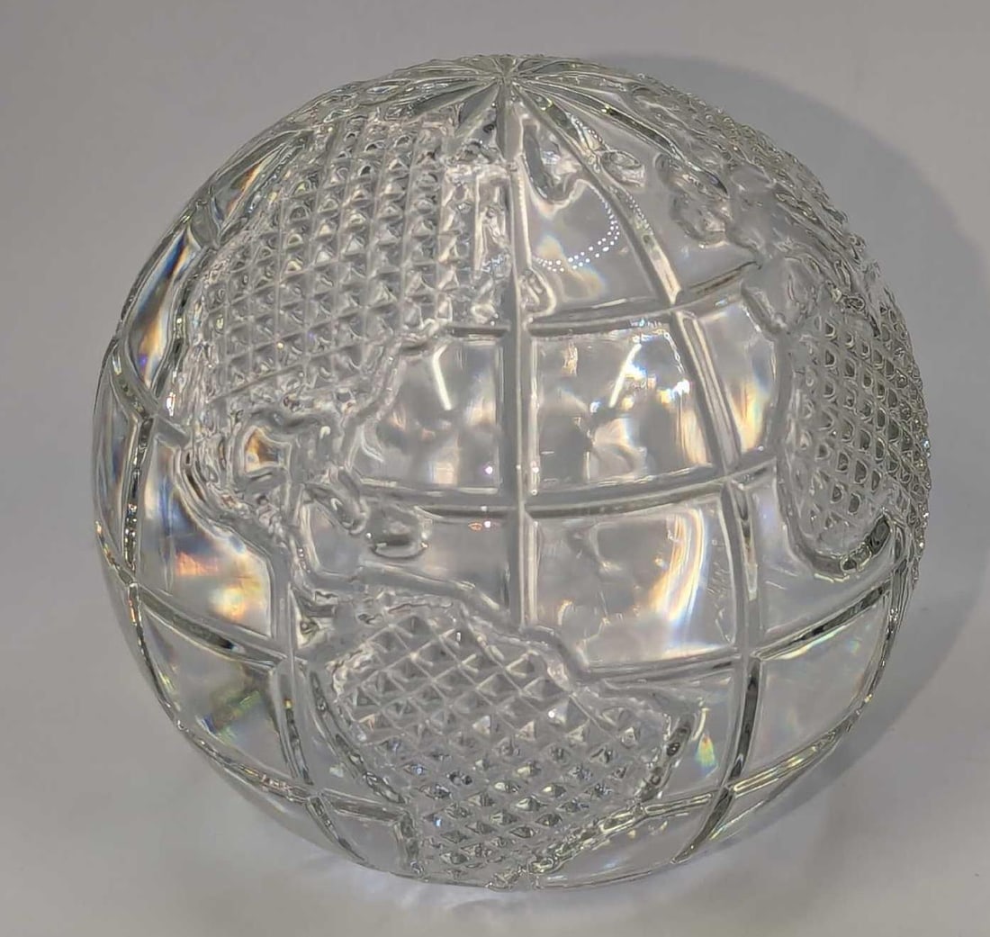 Waterford Crystal Earth Globe Paperweight (1 of 7)