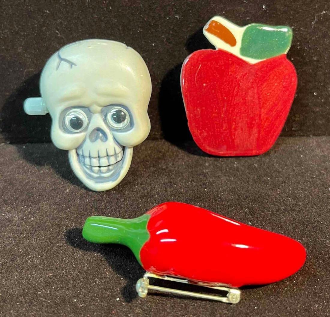 Three Large Vintage Pins (F18) (1 of 8)