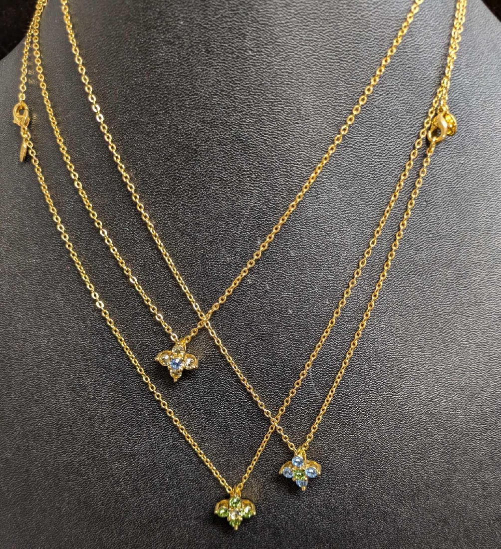 3 Joan Rivers Goldtone Floral Pendant Necklaces (1 of 8)