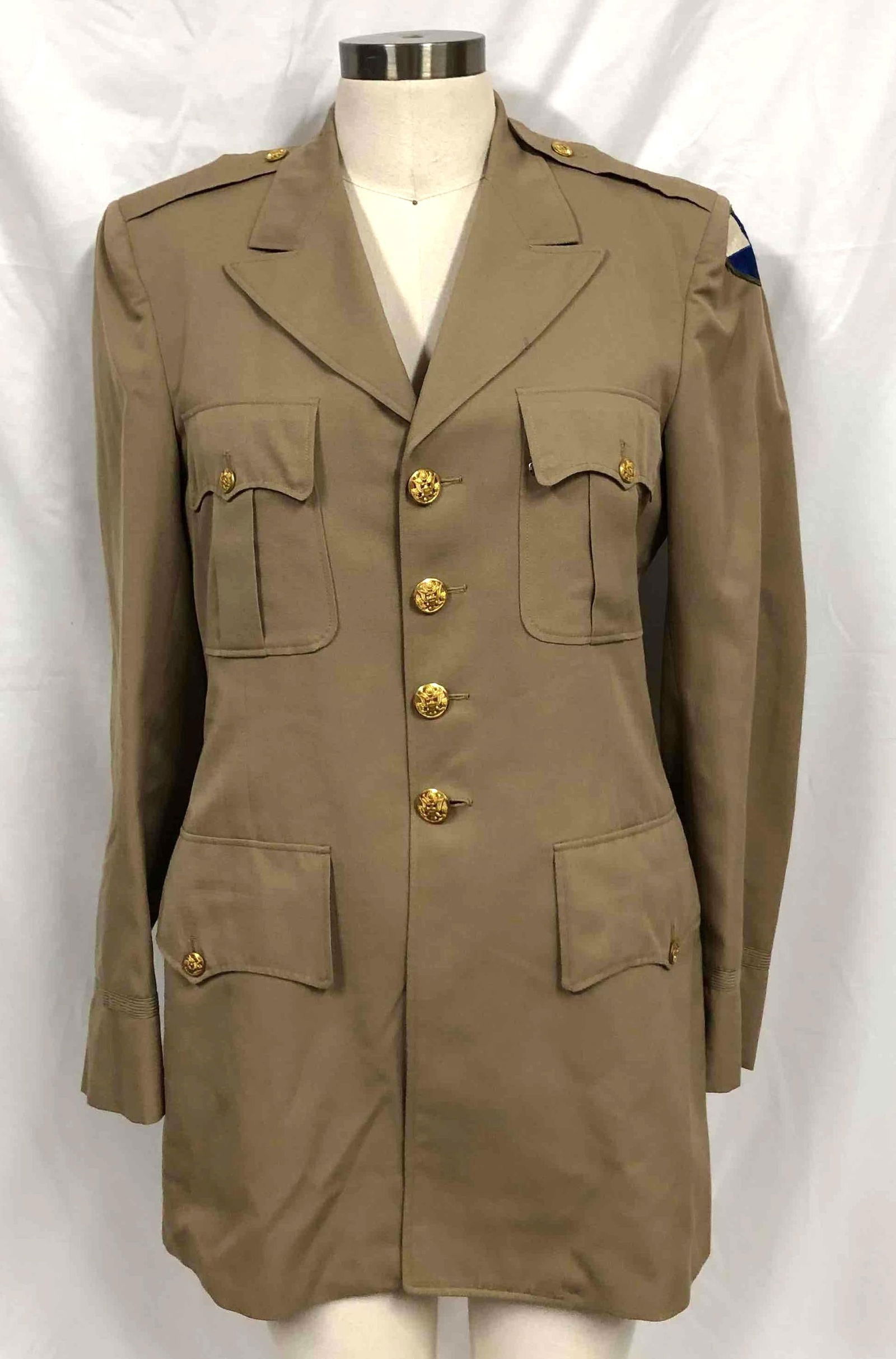 U.S. Military Coat Dacron Polyester & Wool With Army Corps Patch (1 of 15)