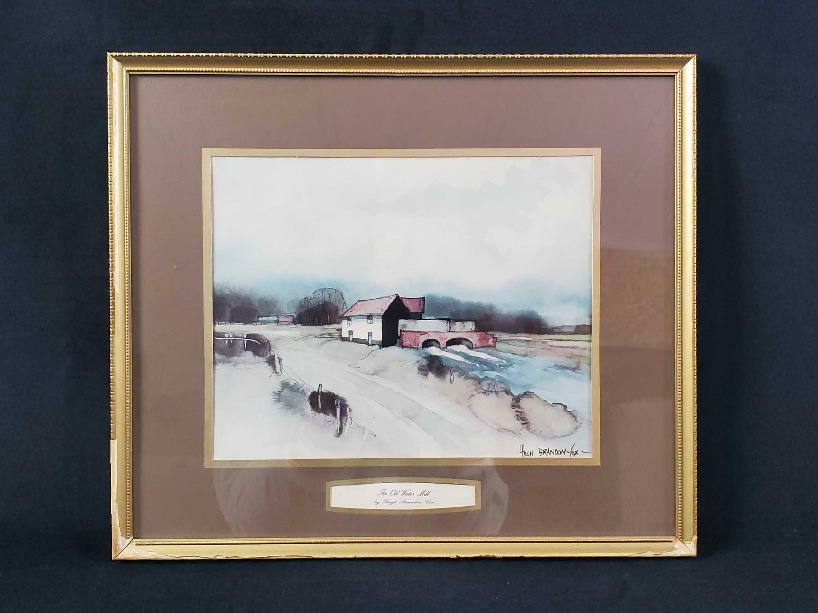 Framed Old Water Mill Print By Hugh Brandon Cox (1 of 9)