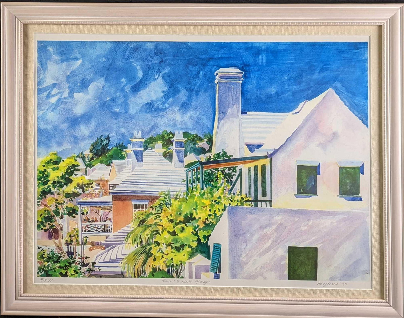 Framed S&N Amy Haus Watercolor Print (1 of 6)
