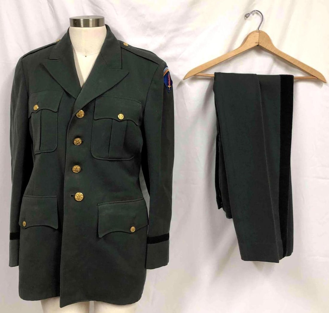 U.S Army Regulation Men's Battle Leader Officer's Uniform Jacket & Pants Army Green 44 (1 of 20)