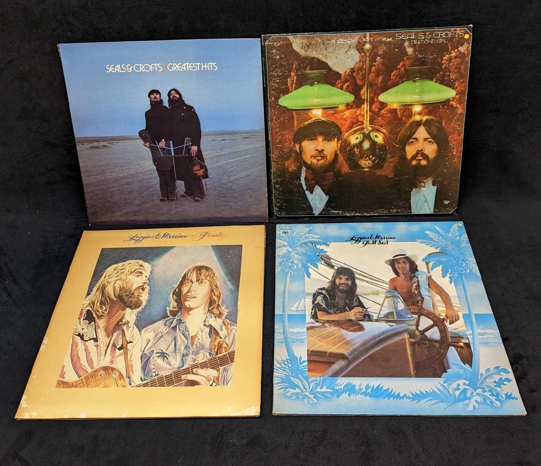 4 Loggins And Messina & Seals & Crofts LPs: 4 Loggins And Messina & Seals & Crofts LPs. This lot contains: (1) Loggins And Messina – Finale. Double LP. This was released by Columbia in 1977. (1) Loggins And Messina – Full Sail. Reis