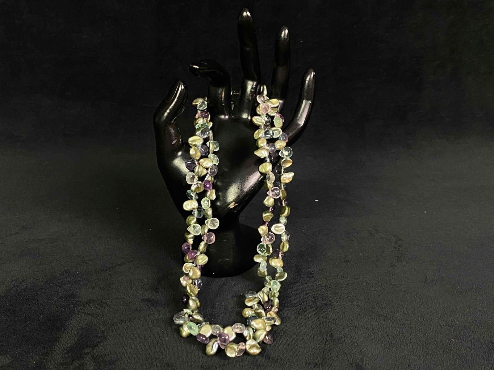 Designer Natural Multicolored Stone Beaded Necklace (1 of 8)