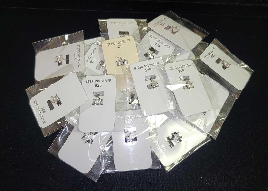 Sterling Silver Star CZ Pendant Lot (1 of 7)