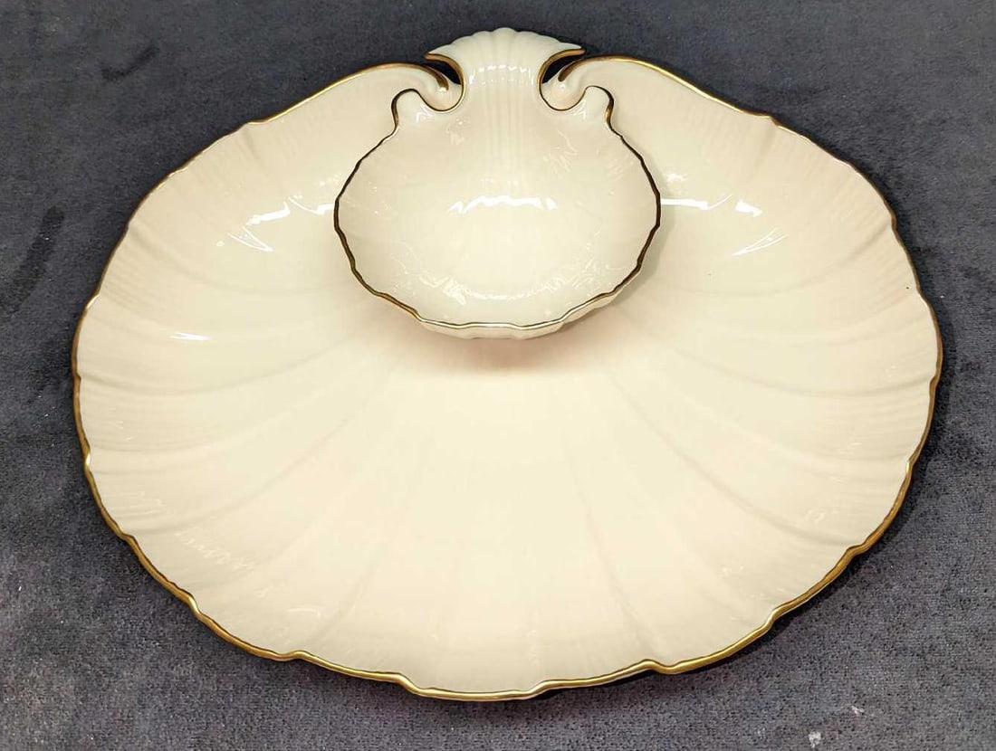 Lenox China Aegean Seashell Chip & Dip Serving Bowl (1 of 6)