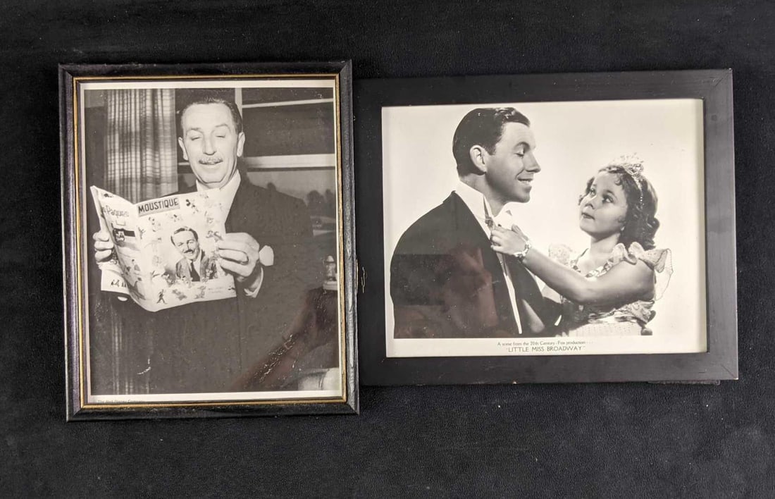 Framed Souvenir Photos Walt Disney/Shirley Temple (1 of 7)