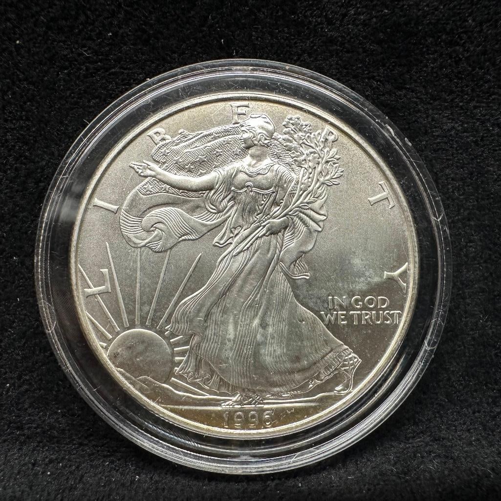 .999 Silver US Mint 1996 Silver Eagle (1 of 2)
