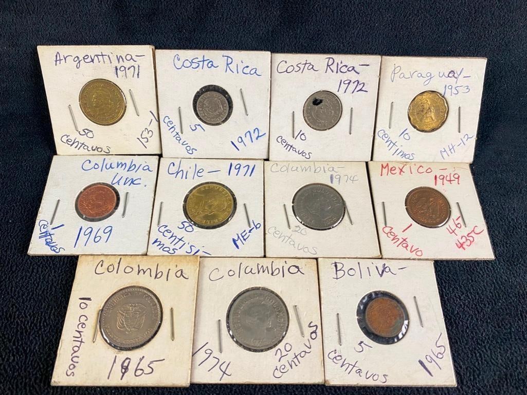11 South American Coins (1 of 4)