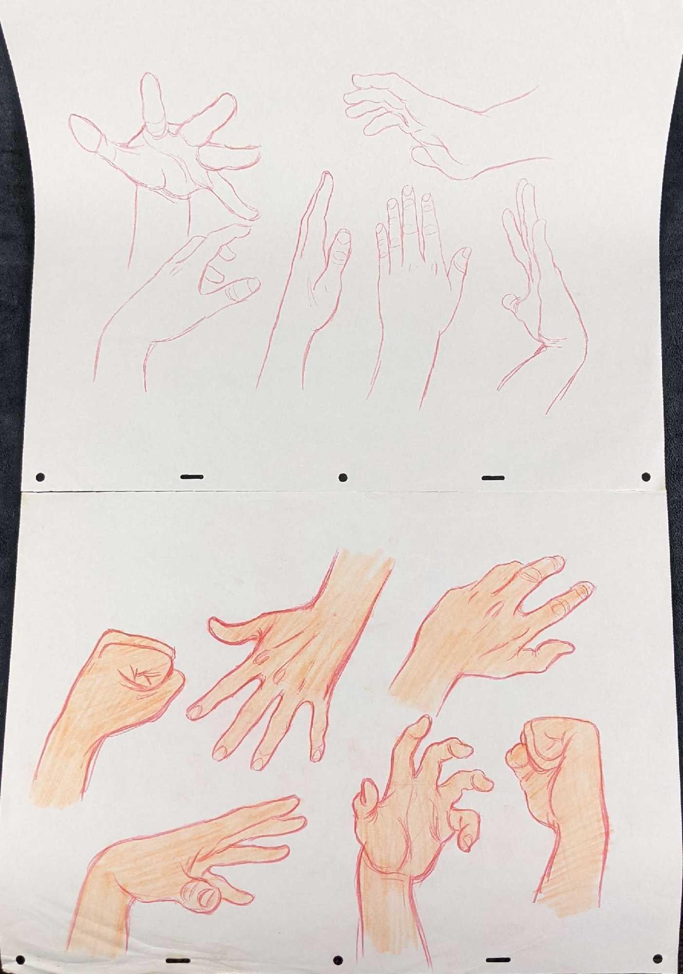 2 Original Disney Artist Drawn Animation Production Hands! (1 of 3)