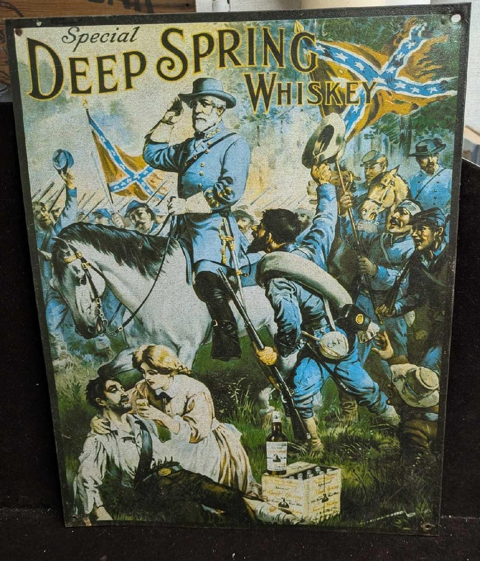 Retro Style Special Deep Spring Whiskey Tin Sign (1 of 4)