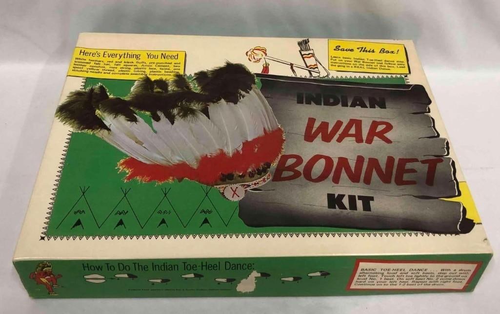 Vintage Indian War Bonnet Kit Dist. By Division Of Tandy Corp. Fort Worth, Texas. (1 of 11)