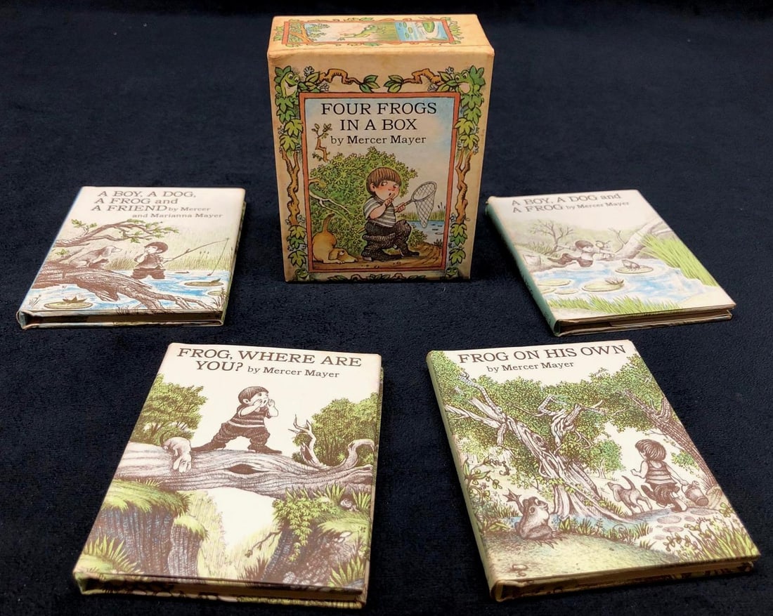 VTG "Four Frogs In A Box" Book Collection M. Mayer (1 of 4)