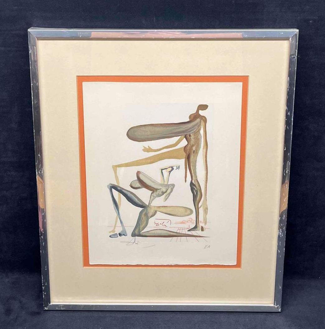 Framed & Signed Salvador Dali Print "Purgatory Canto 21" From The Divine Comedy (1 of 11)